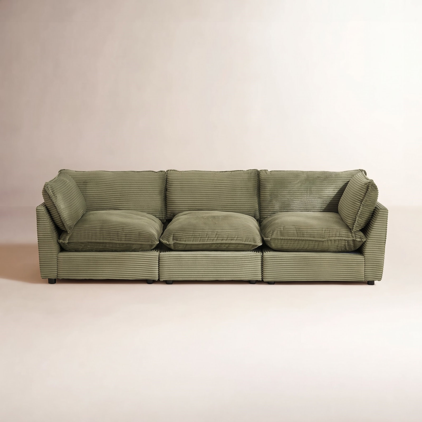 Eagan 106" Modular Sofa, Green Corduroy