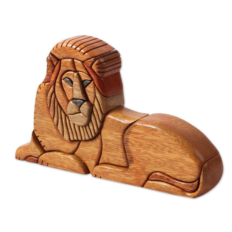 Figurine pour chat en bois sculpté artisan Alberti