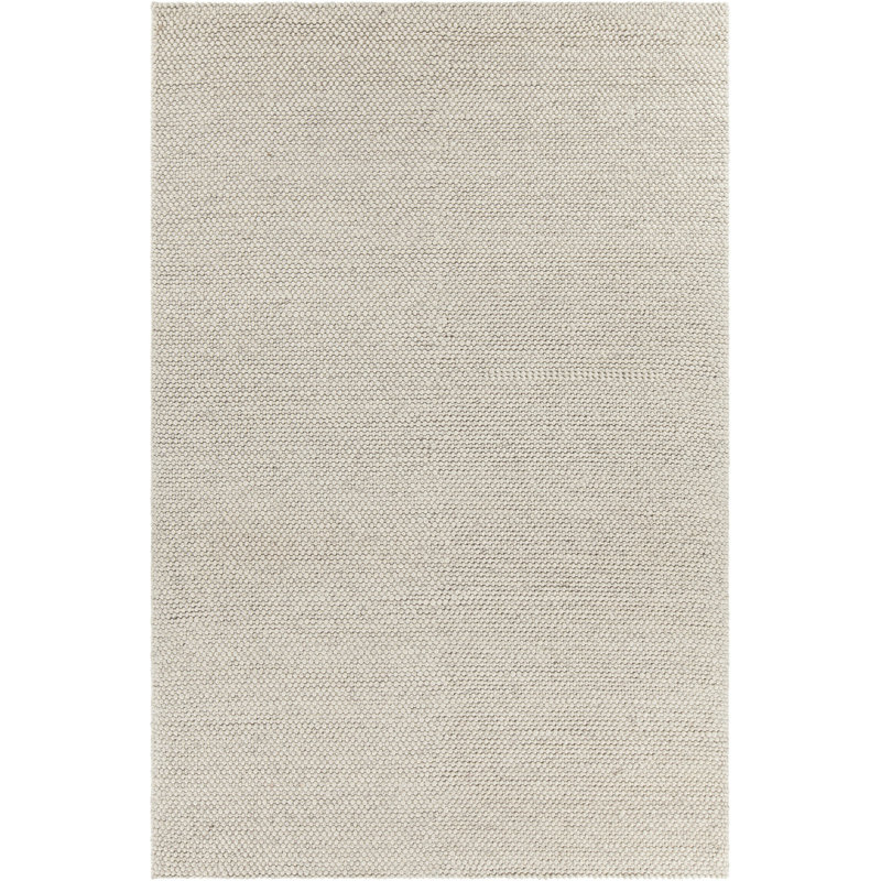Sinatra Wool Area Rug in Cream, Rectangle 5' x 7'6"