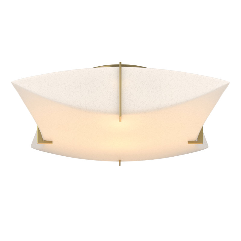 Bento 2 - Light Semi Flush Mount, Modern Brass