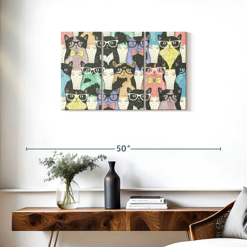 Cool Cats, 20" H x 33" W