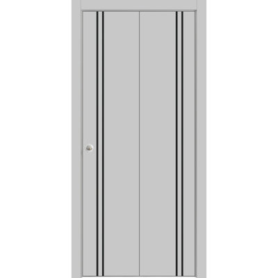 Porte pliante en bois massif massif