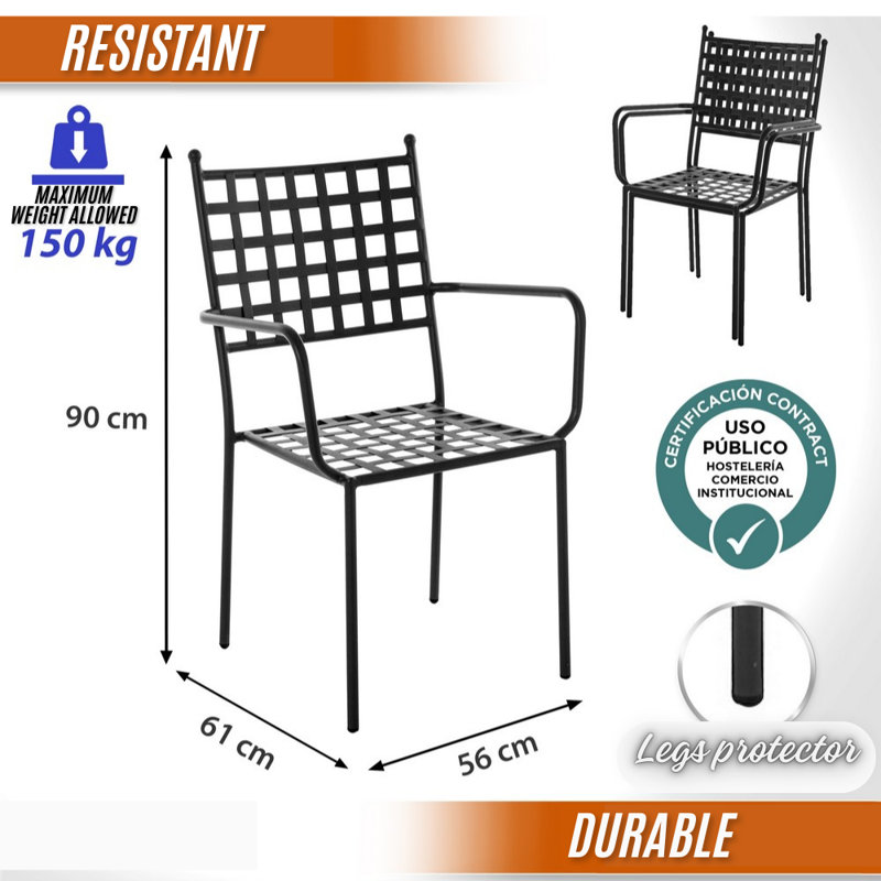 Tashania Stacking Patio Dining Armchair