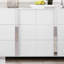 Commode moderne avec poignée en métal, armoire de rangement à miroir avec 6 tiroirs-2112766724