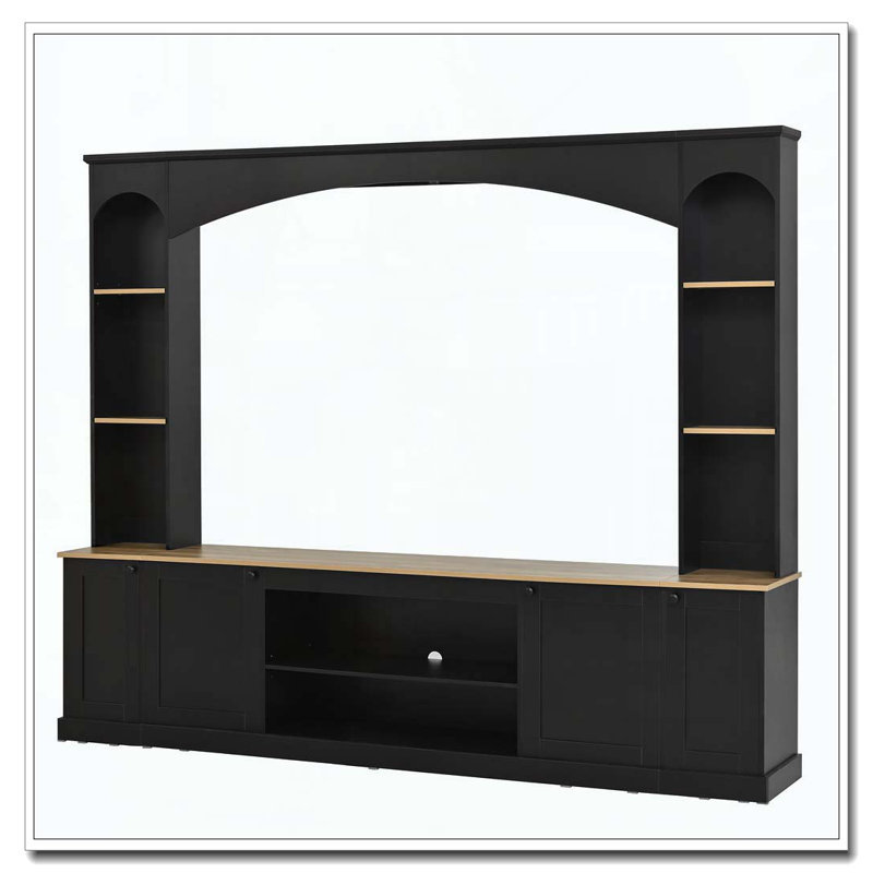 Meuble audio-vidéo avec meuble télé Elegant, Noir