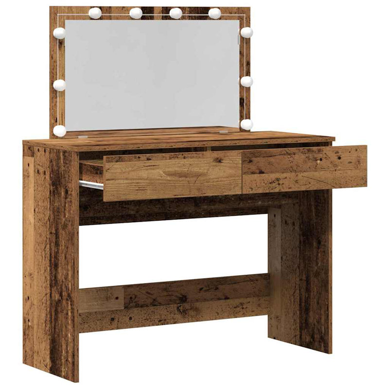 Dressing Table with Mirror, Wood