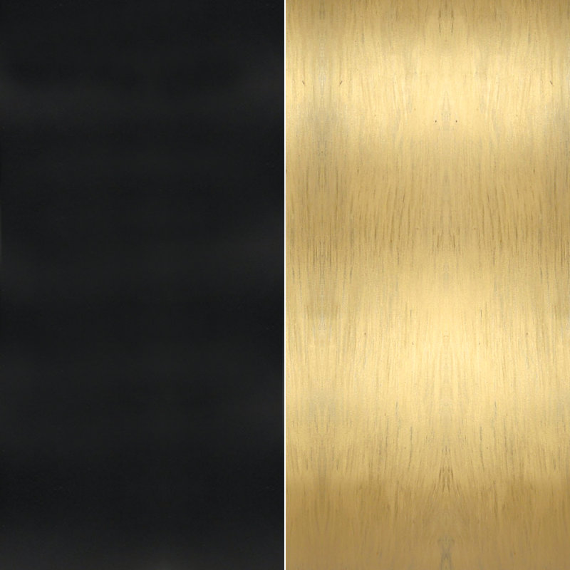 Michalena Matte Black + Textured Gold Outdoor Lighting, 22.50" H x 12" W x 14.25" D