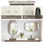 Miroir de salle de bain ovale 30 po x 20 po avec cadre en alliage d'aluminium brossé, miroir mural décoratif, montage horizontal ou vertical-388658764-388658765
