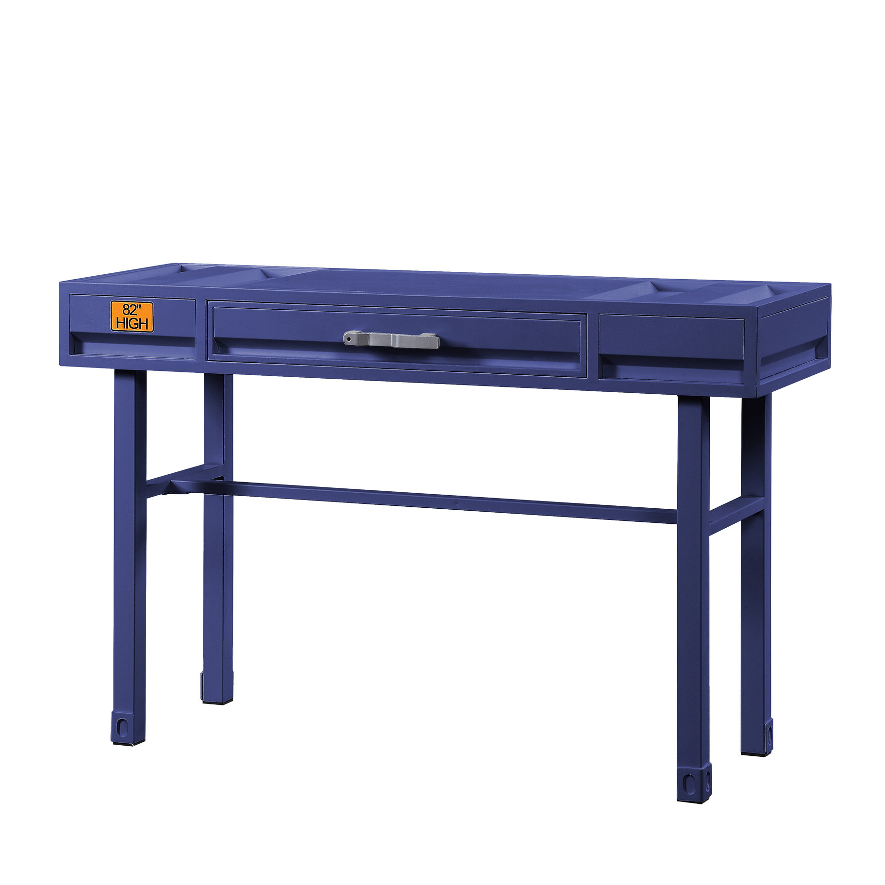 Ivy Bronx Bureau de meuble-lavabo en bleu Cargo - construction en métal ...