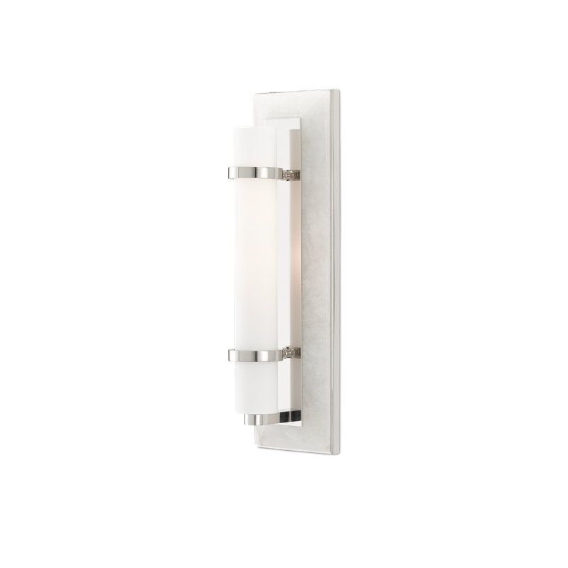 Bruneau 1 - Light Flush Mounted Sconce, Natural Alabaster/Oil Rubbed Bronze