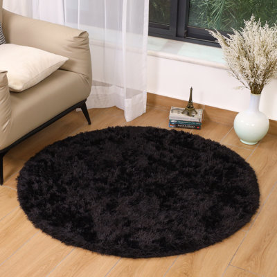 Tapis à poils longs 4 × 4 - Confort moelleux, style moderne, lavable à la machine