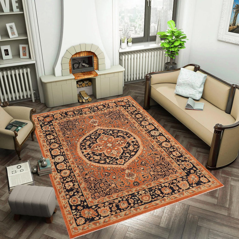 Tapis oriental en laine noué à la main de 8 pi 3 po x 10 pi Baggott