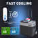 32Qt Car Freezer Portable Refrigerator with APP Control and 6'' Off-road wheels, 12V,45W Cooler Freezer, No Battery