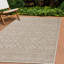 Tapis géométrique taupe résistant aux taches-2097249341