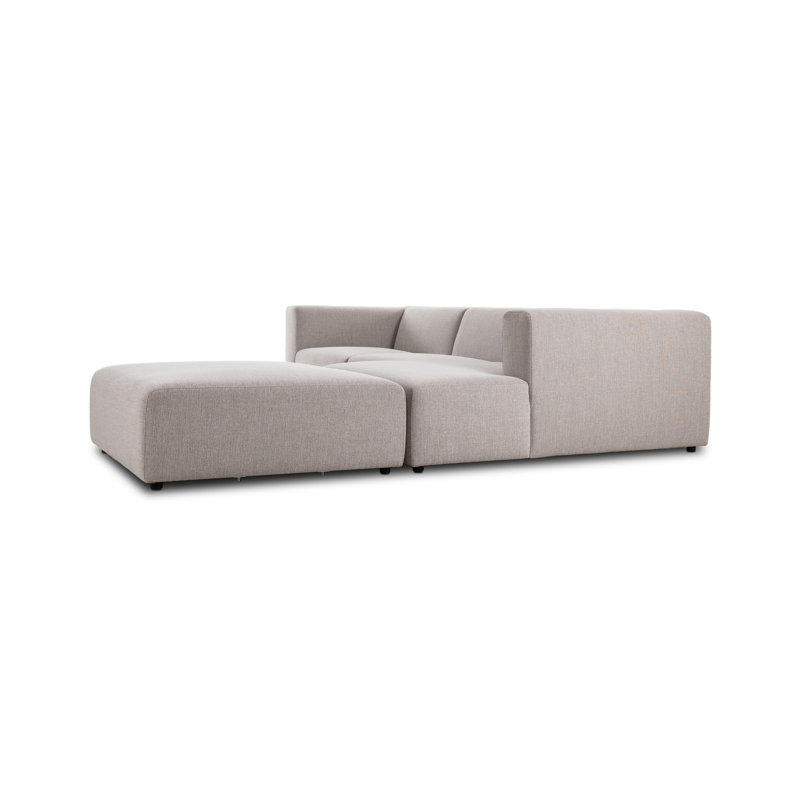 Lawndale 3PC LAF Sectional W/ Ottoman-Napa Sandstone, Right Hand Facing