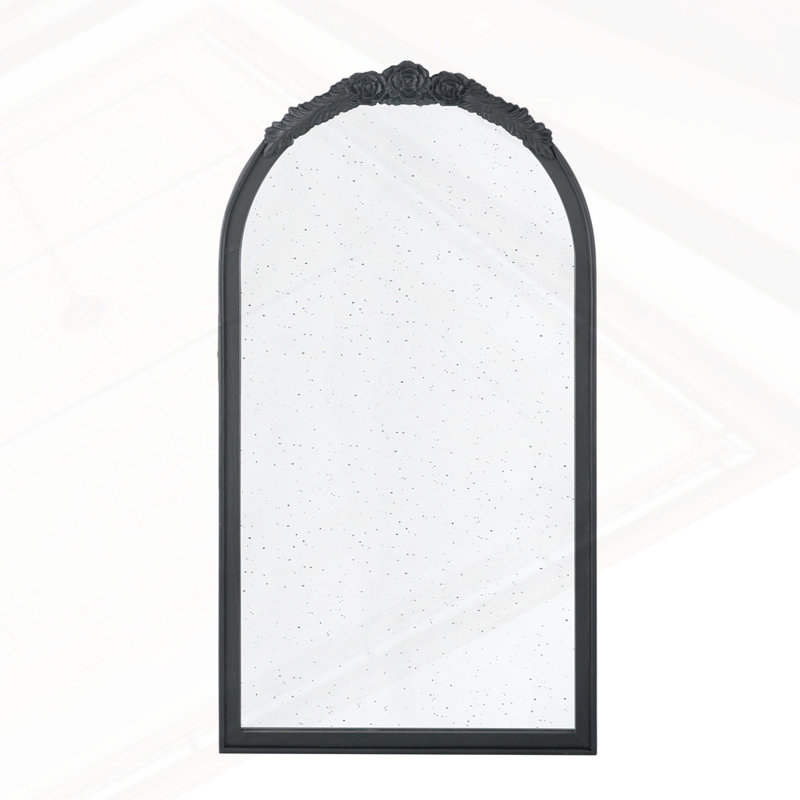 23" X 42"  Hand Carved Rose Antique Mirror Frame, 42" x 23"