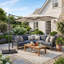 Parasol de patio en porte-à-faux décalé de 10 pi, mécanisme de rotation lisse à 360 ° et évent supérieur respirant, auvent imperméable UV50 + résistant à la décoloration et cadre antirouille-1659739041