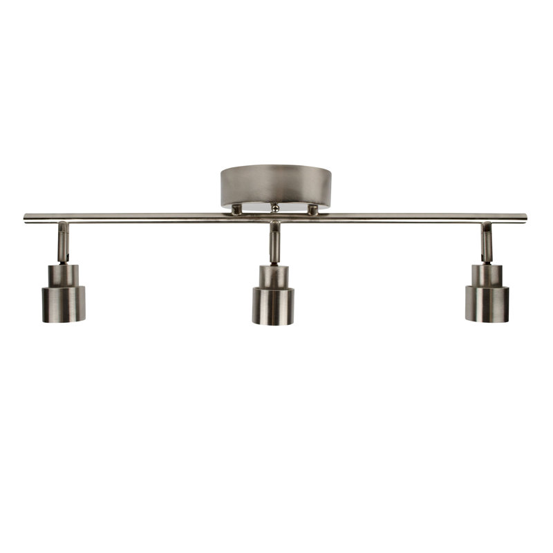 7'' 3 -Light Track Track Kit with Dimmable and Adjustable Head, 5.12" H x 24" W x 7" D