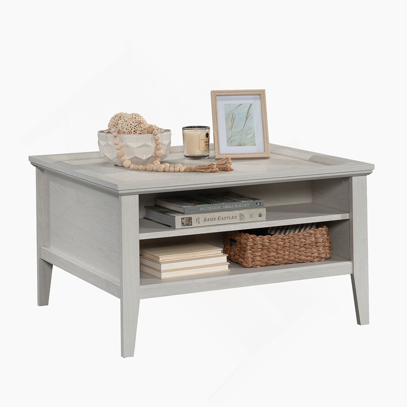 Élégante table basse gris clair avec tiroir spacieux et fabrication durable pour les salons modernes