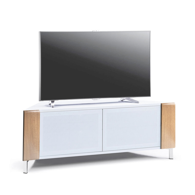 Allene Unfinished TV Stand for TVs up to 50", White/Oak/White