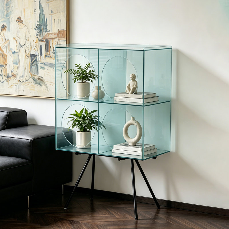 Bibliothèque multifonctionnelle en acrylique, Turquoise
