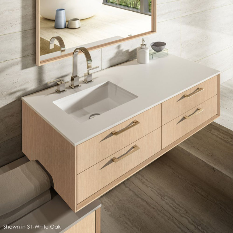 Gemelli 48'' W Vanity Top, Satin White
