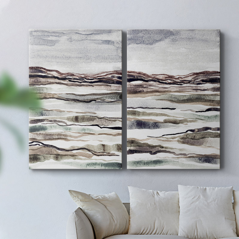 Muted Earth Layers I-Premium Gallery Wrapped Canvas -Ready to Hang, 36" H x 48" W