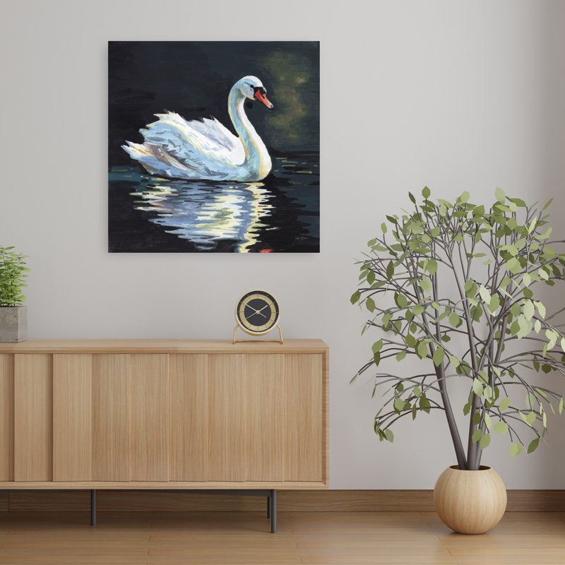 «Glide Elegant Contemporary Serene Contemporary Bird Wildlife», reproduction d'art murale, 32" H x 32" W