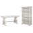 2 Pieces: Desk, Bookcase