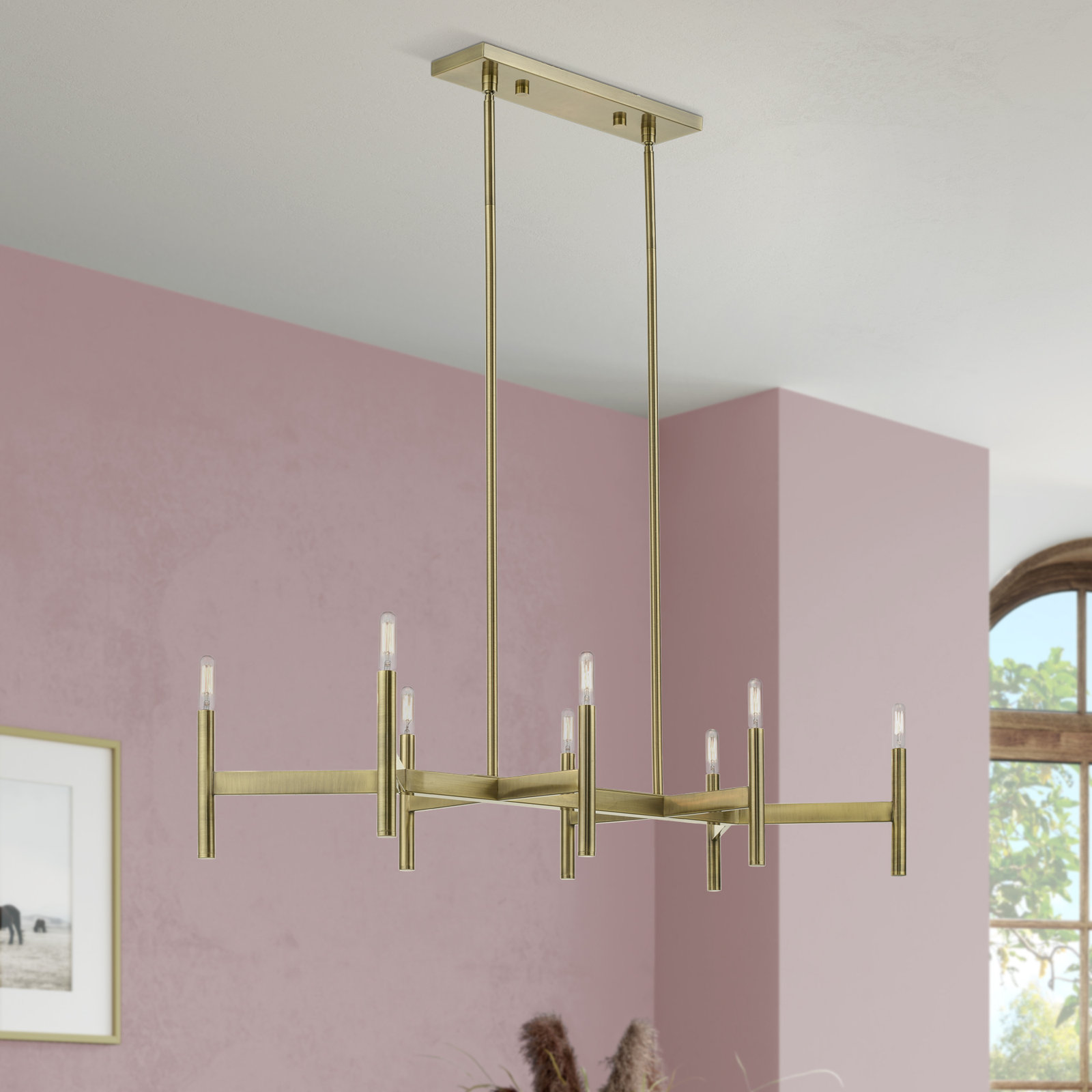Martella 8-Light Chandelier, Antique Brass