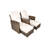 Harker 82cm Long Reclining Double Chaise with Cushions and Table