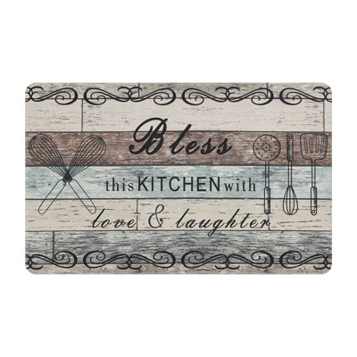 Anti-Fatigue Non-Skid Waterproof Cushioned Kitchen Mat (Set of 2)