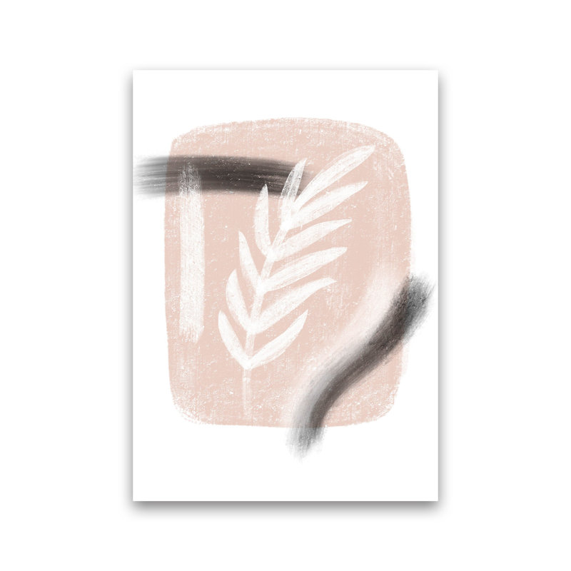 Dalia Chalk White Leaf by Pixy Paper - Print, Unframed, 59.4cm H x 42cm W x 1cm D