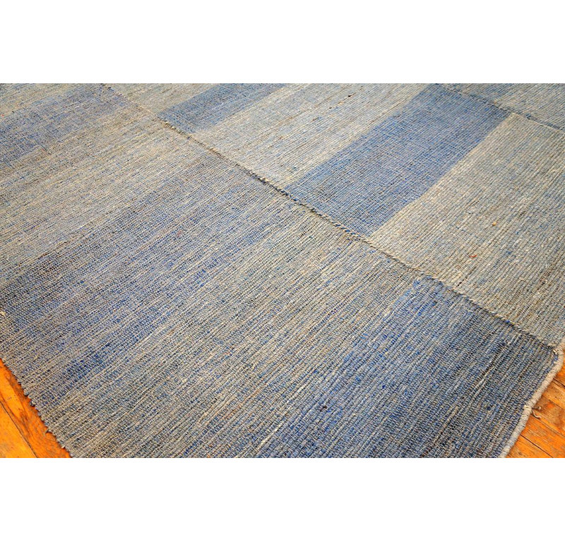 Extraordinary Multi Blue Ground Color American Shaker Style FlatWeave Rug 8 x 11, Rectangle 8'11" x 11'8"