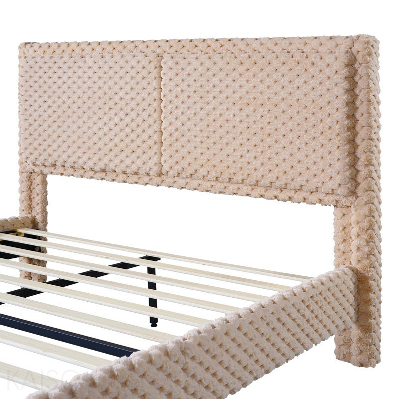 Lit, simple dossier moelleux moelleux et confortable, grand lit, Chameau