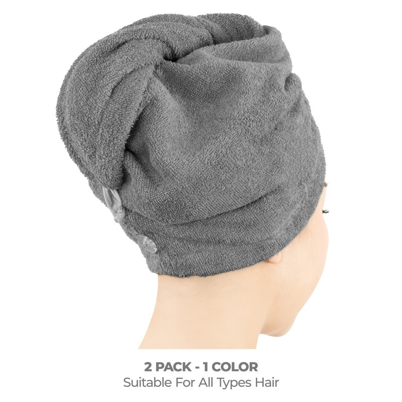 Serviettes 100% coton, longs poils bouclés, Gris foncé