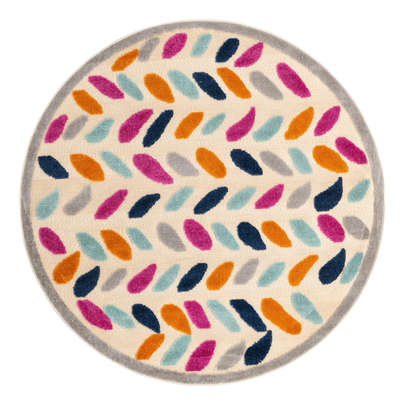 Tapis d'extérieur Rugs.com Oranjestad Aruba 1, Rond 5 pi 3 po