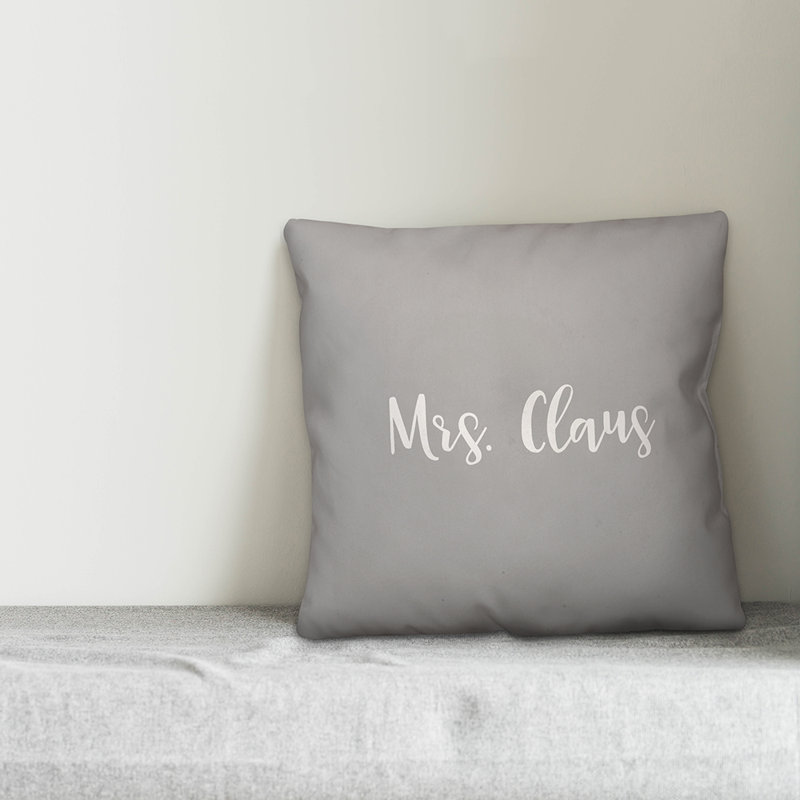  Coussin Mme. Claus, Gris, Housse de coussin