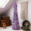 Arbre de Noël artificiel escamotable 5 pi avec lumières et décorations pour Noël