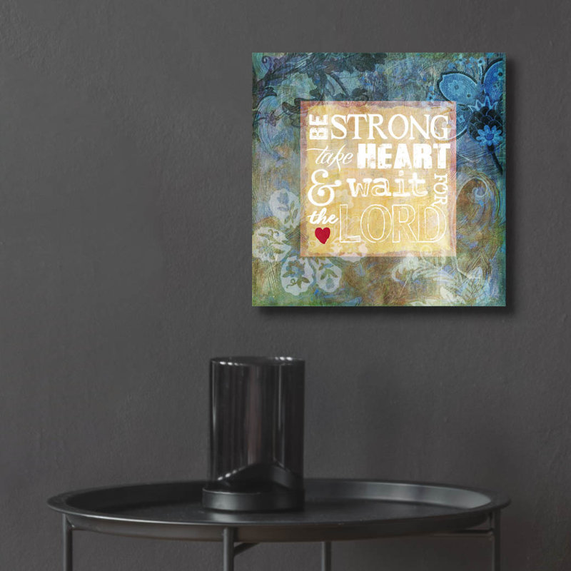 «Heart Psalm 1» par Art Licensing Studio, art mural en verre acrylique, H 12 po x l 12 po x P 0,13 po