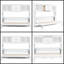 Lit escamotable mural simple avec station de charge - Conception en bois rustique - Capacité de 400 lb-1563053003