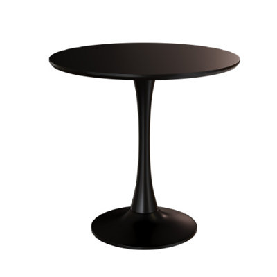 Round Table,  Dining Table, MDF Top And Steel Base Round Kitchen Table, Mid Century Coffee Table