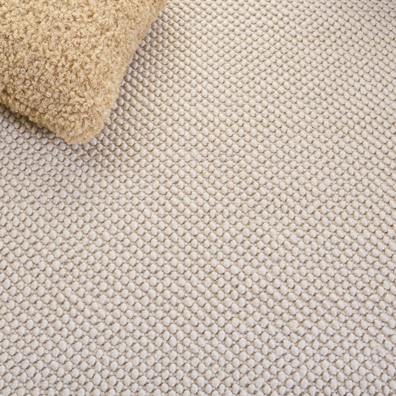 Natura Hand Woven Wool; Cotton; Recycled P.E.T Solid Color Indoor Rug, Rectangle 5' x 8'