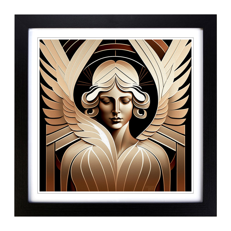 Single Picture Frame Print on Wood, Black
