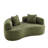 Compact Modern Sofas, Green Teddy Velvet, No-assembly For Small Spaces