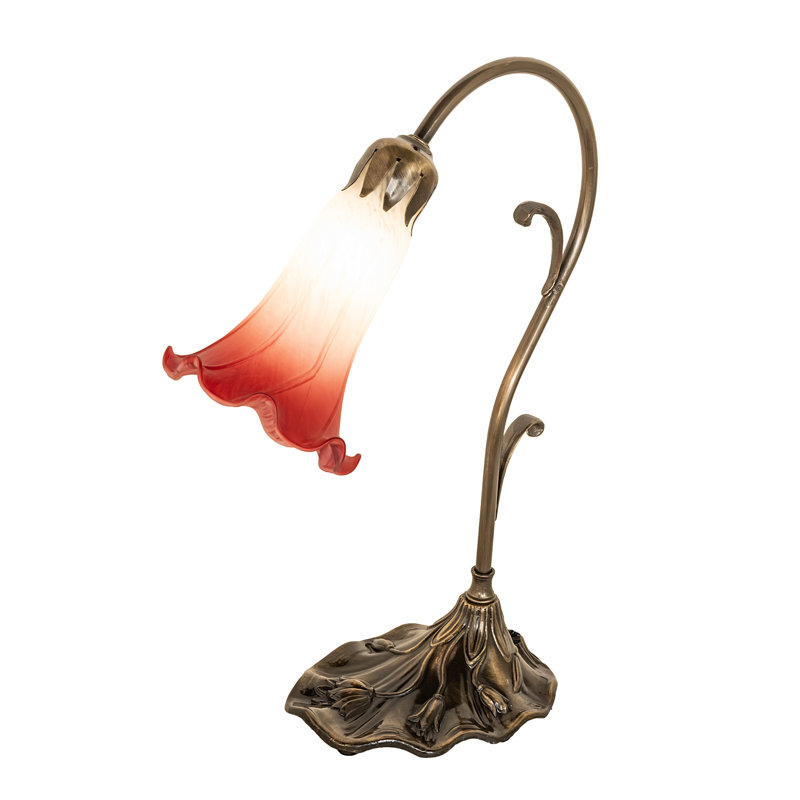 Charlae Arched Table Lamp, Pink/White