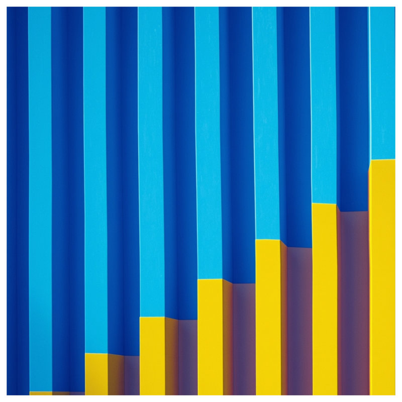 Blue Yellow Vertical Bars Blankets, 60in W x 80in H