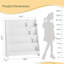 Bibliothèque pour enfants avec échelle étroite à 4 niveaux pour bibliothèque pour chambre d'enfant, salle de jeux, chambre de bébé, blanc, l 31,5 po x P 11,8 po x H 34,6 po-1056265678