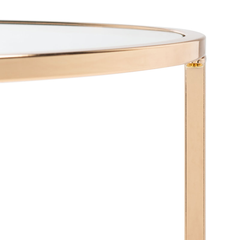 Geraldina Glass Top End Table