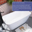 Baignoire de trempage autoportante 59 po. X 28 po. En blanc brillant